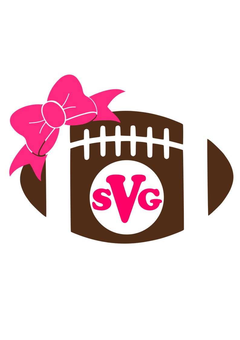 Download Football/Bow SVG Files Digital Download for Cricut ...