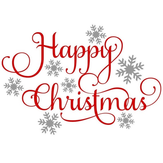 Happy Christmas SVG Merry Christmas Happy Holidays Digital Download Cut File Sublimation Clip Art individual svg dxf png jpeg files