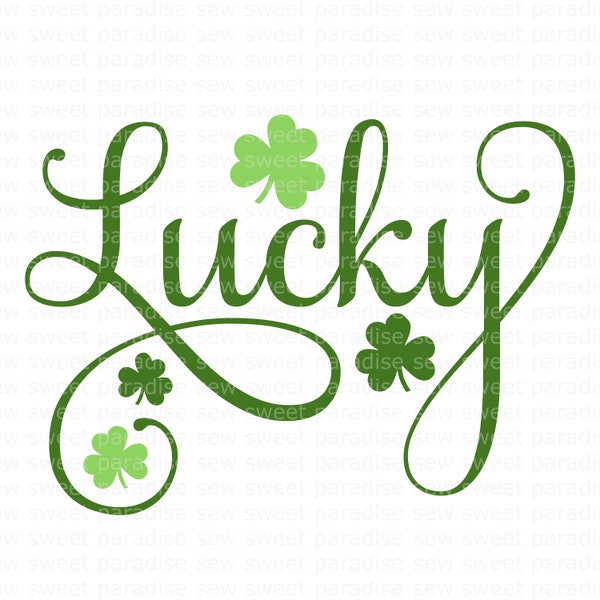 St Patricks Day SVG, Lucky SVG, Luck SVG, Digital Download, Cut File, Sublimation, Clip Art (includes svg/png/dxf file formats)