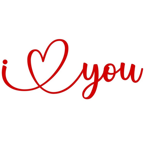 I Love You Heart SVG, Valentines Day SVG, Love SVG, Digital Download, Cut File, Sublimation, Clip Art (includes svg/png/dxf/jpeg formats)