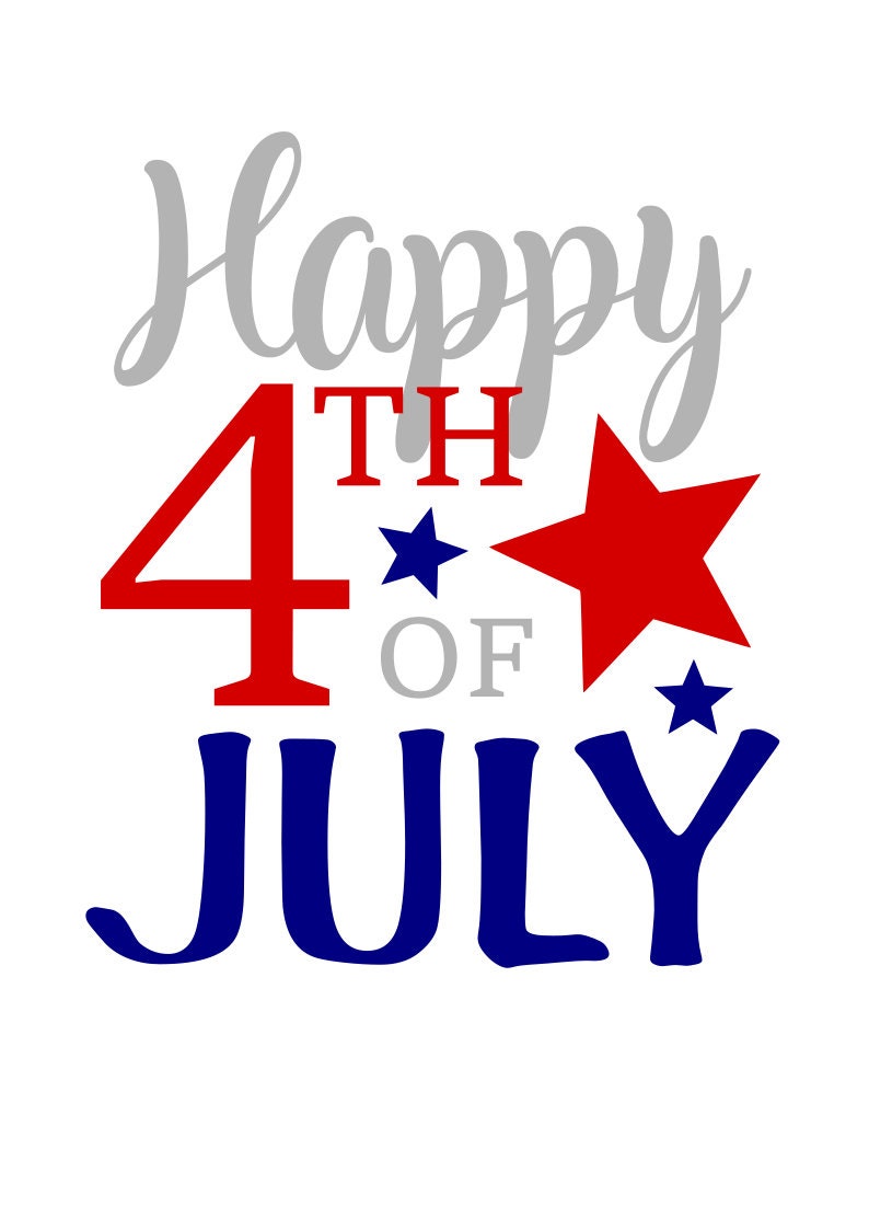 Happy 4th of July SVG File Digital Download for Cricut and | Etsy