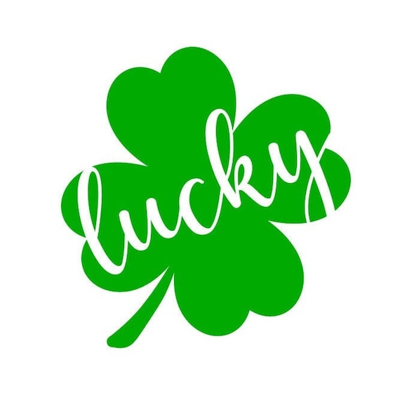 So Lucky Typographic St. Patrick`s Day Vintage Lettering Set Stock