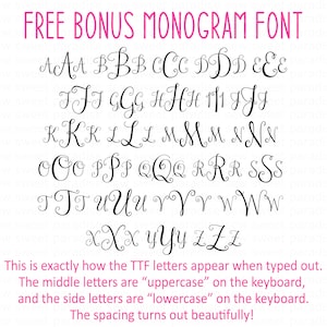 Monogramm-Schriftpaket TTF, 6 Schriftarten, SVG-Monogramm-Alphabete, Sofortiger Download einzelne SVG, PNG, dxf-Dateien installierbare TTF-Dateien Bild 2