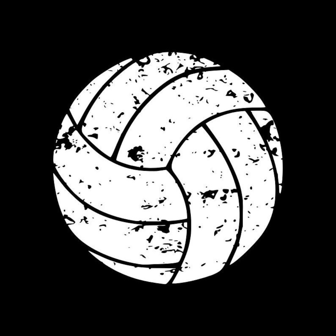 Volleyball SVG Volleyball Grunge SVG white Digital - Etsy