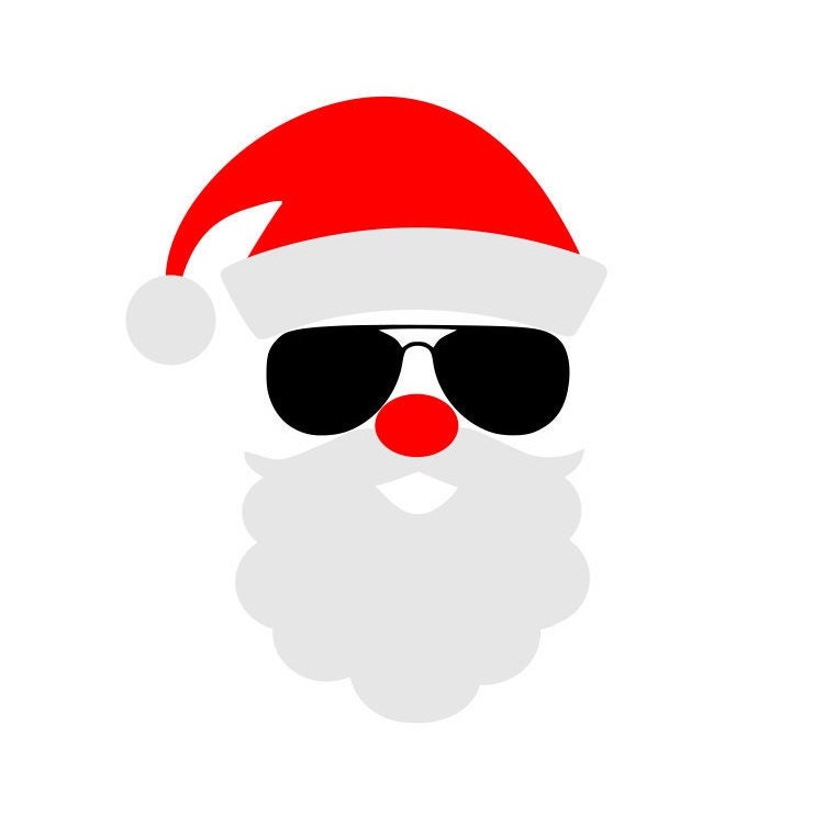 Santa Sunglasses SVG,png,Cool Santa SVG,santa SVG,Santa Head Svg,Santa ...