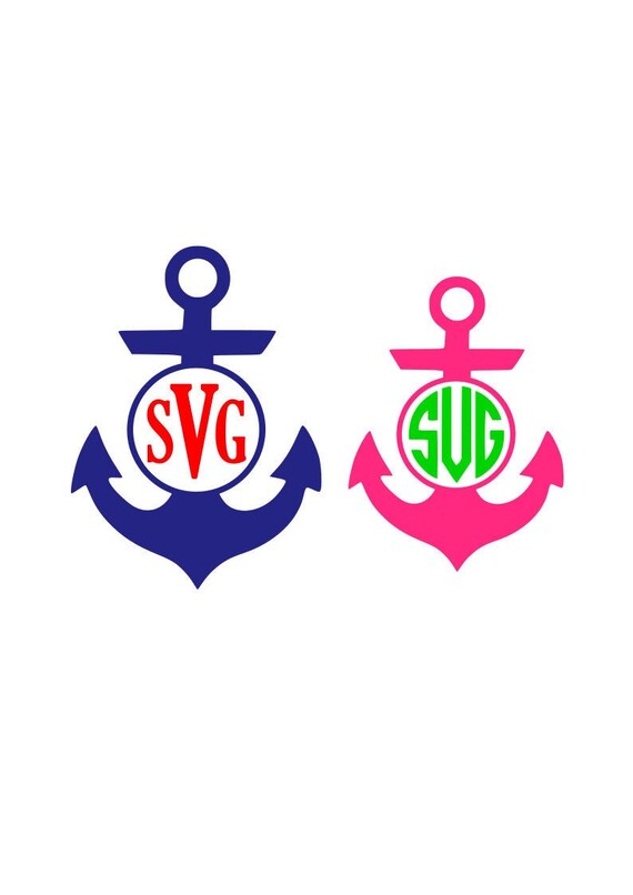 Download Anchor Monogram Svg Anchor Monogram Frame Anchor Svg Etsy