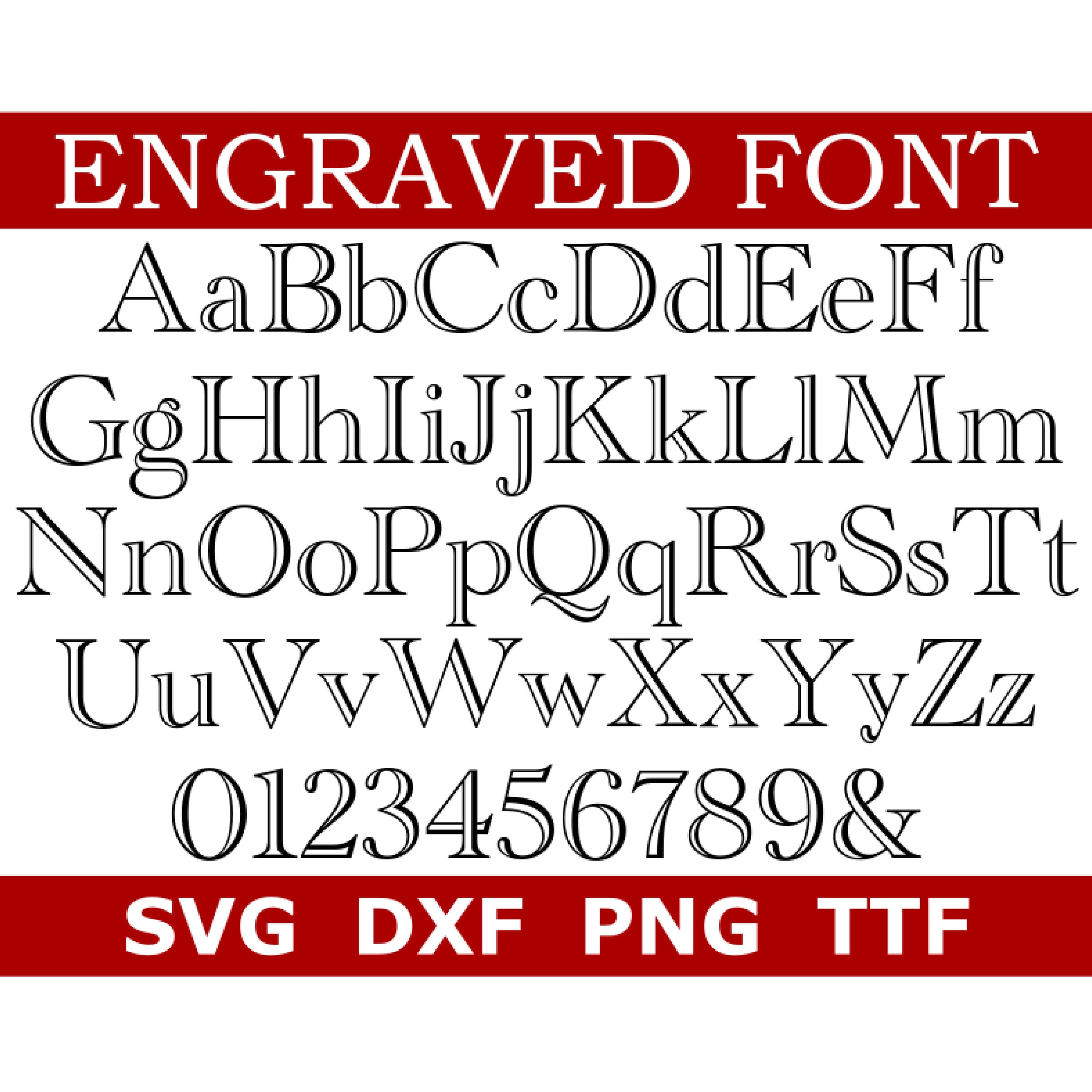 Engraved Fonts