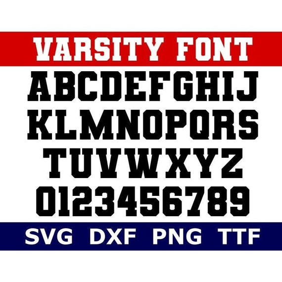 Varsity Font Svg, Varsity Letter Svg, Varsity Alphabet Svg,Sports Font ...