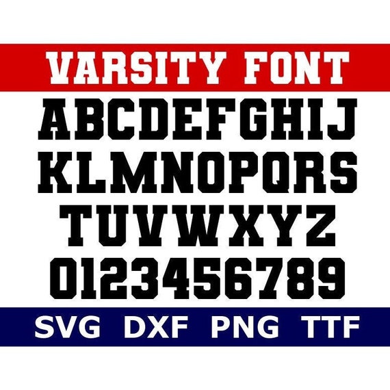 Varsity Font SVG TTF Varsity Alphabet Sports Font School Etsy Finland