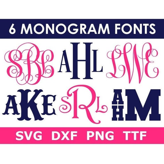 monogram svg bundle ttf alfabetos de fuentes monograma etsy méxico