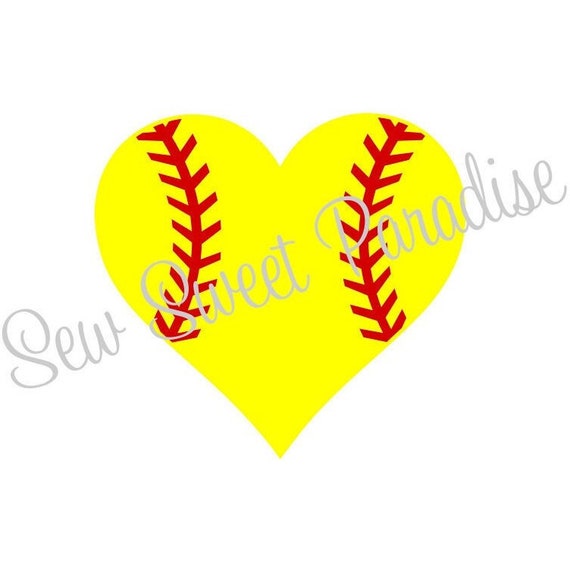 Baseball SVG Softball Heart SVG Love Softball SVG Digital - Etsy