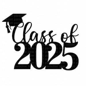Afstuderen SVG/PNG, taarttopper SVG, klasse van 2025, direct downloaden, bestand knippen, sublimatie, clipart