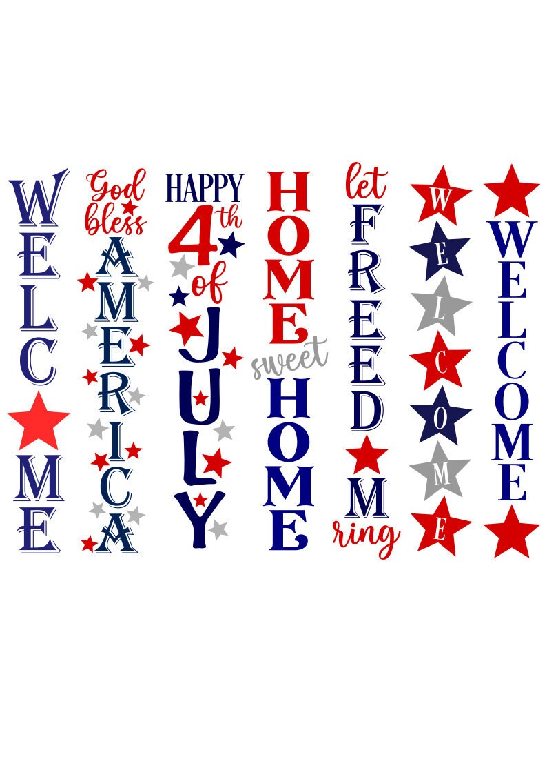 Porch Sign SVG Bundle, 4th of July Porch Sign SVG, Summer, Digital Do…