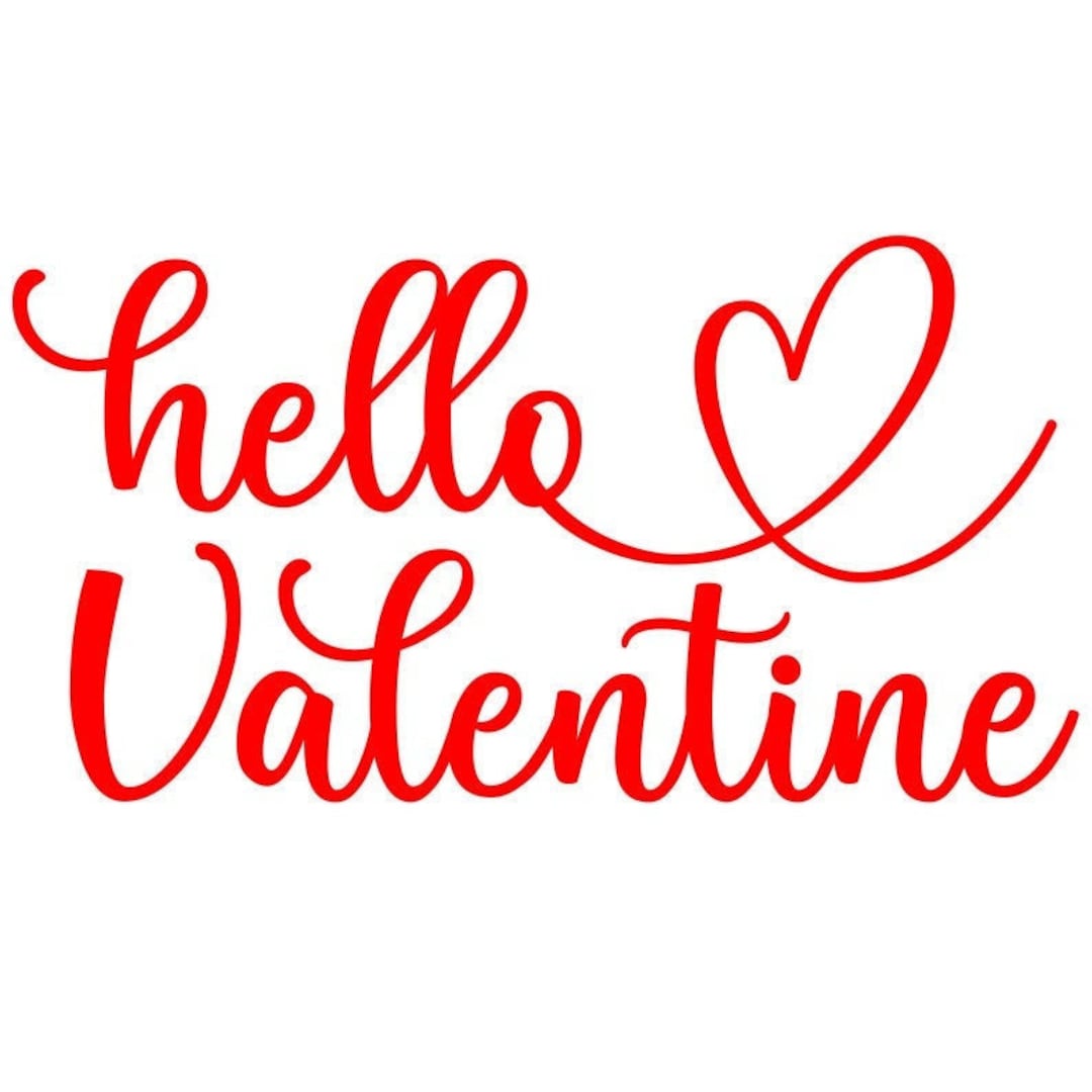 Hello Valentine SVG Valentine's Day SVG Door Sign SVG - Etsy