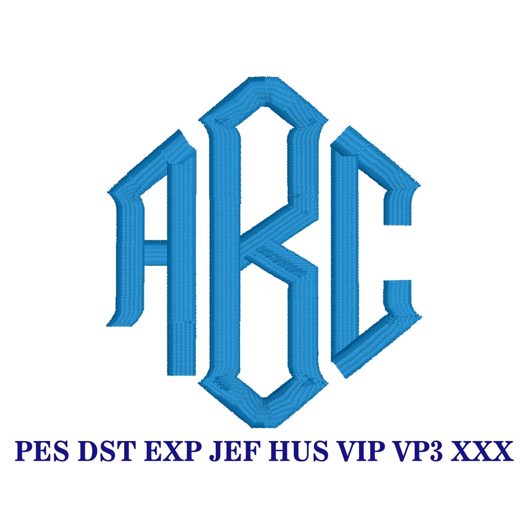 Diamond Embroidery Monogram Alphabet: 3 Sizes, PES + 7 Formats (does ...