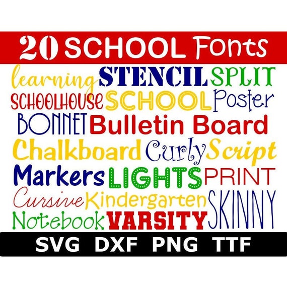 Funky Block + Script School Occupations Bundle - 20 Designs