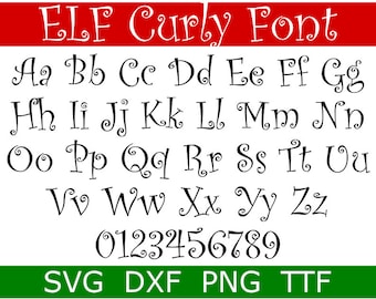 silhouette connect curly fonts