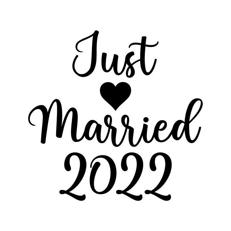 Just Married 2022 SVG Wedding Sign SVG Wedding SVG Digital Etsy