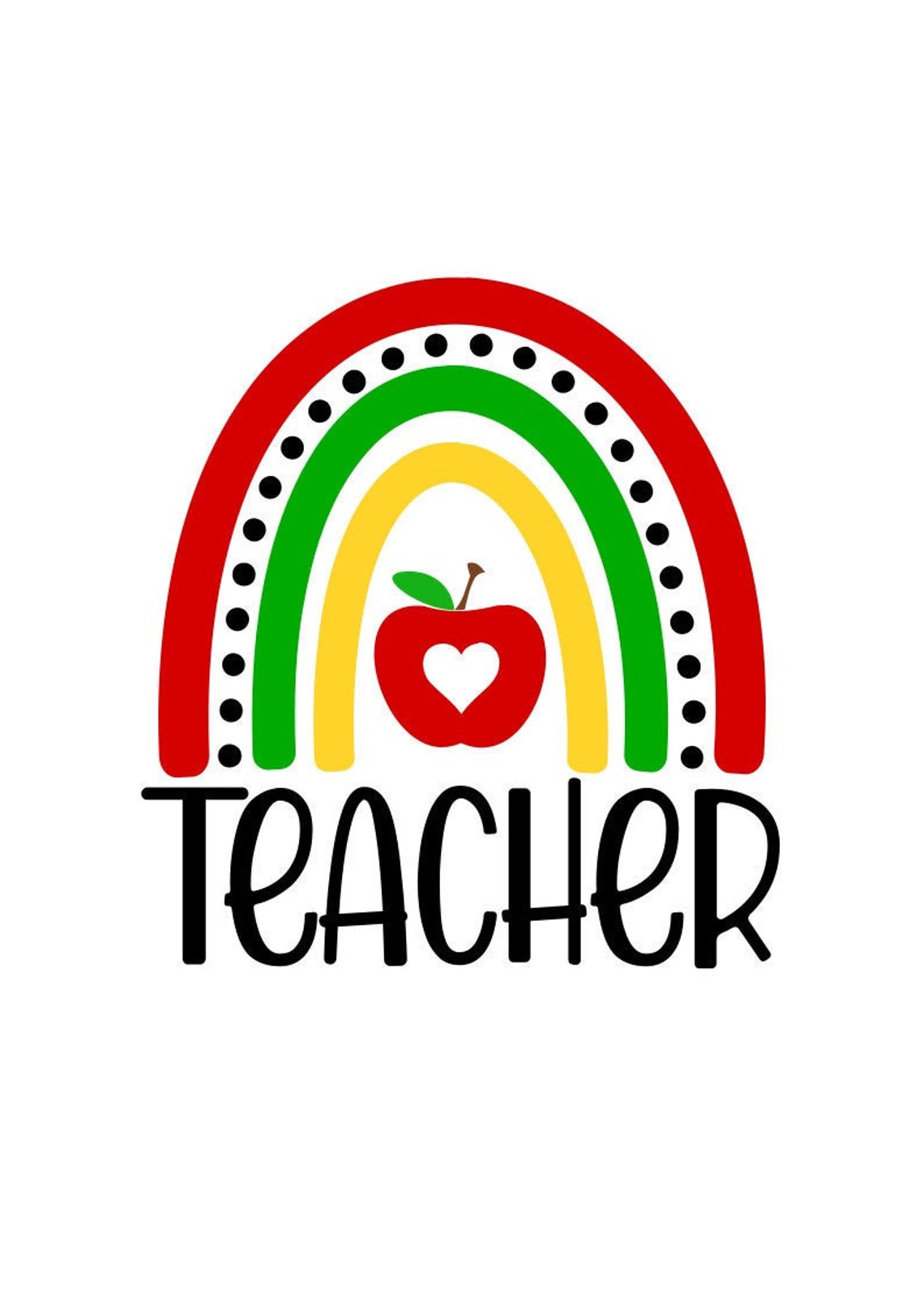 Teacher SVG Teacher Rainbow SVG School SVG Digital Etsy España
