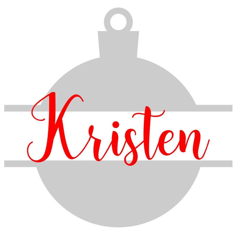 Ornament Name Frame SVG Christmas Name Frame SVG Digital - Etsy