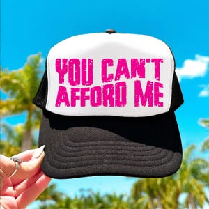 You Can't Afford Me SVG/PNG Grunge Wave Beach Summer Trucker Hat PNG Instant Download Cut File Sublimation Clipart