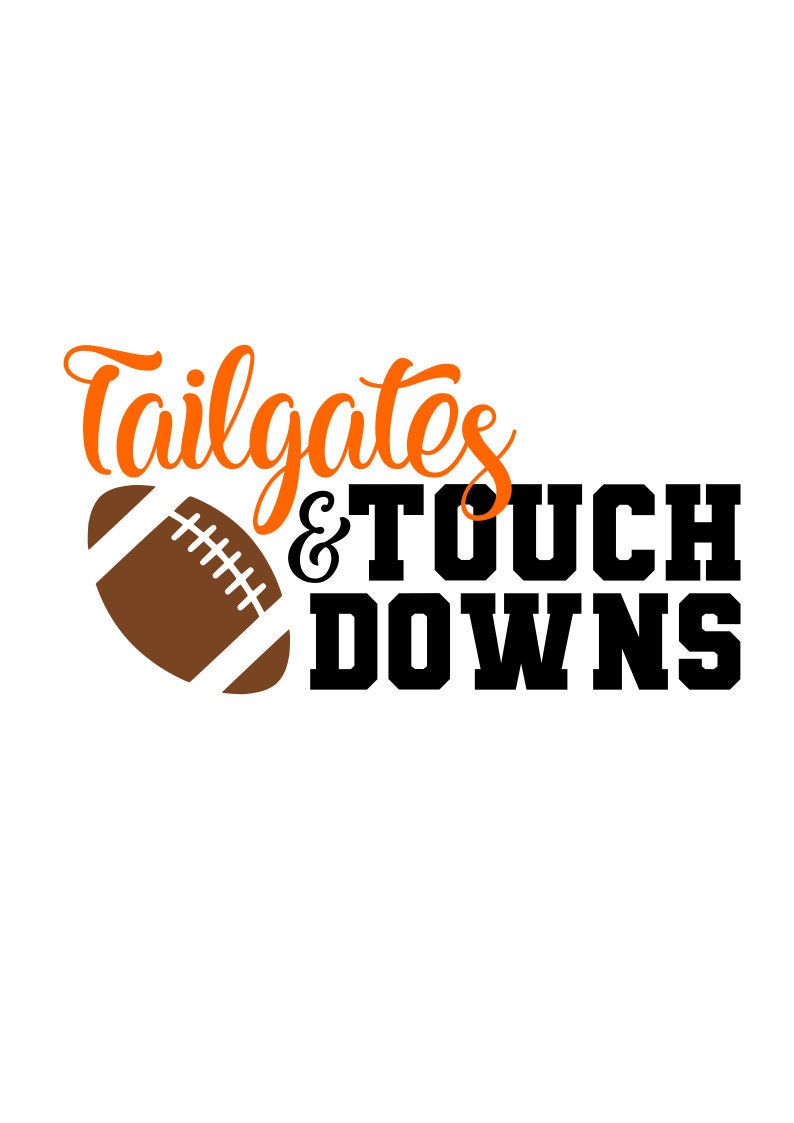 Tailgates and Touchdowns Football SVG File Digital Download Etsy