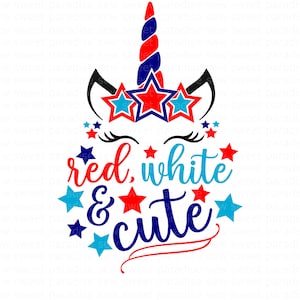 4 juillet SVG, PNG, SVG licorne patriotique, 4 juillet, téléchargement numérique, fichier de coupe, sublimation, clipart (fichiers svg/png/dxf/jpeg inclus)