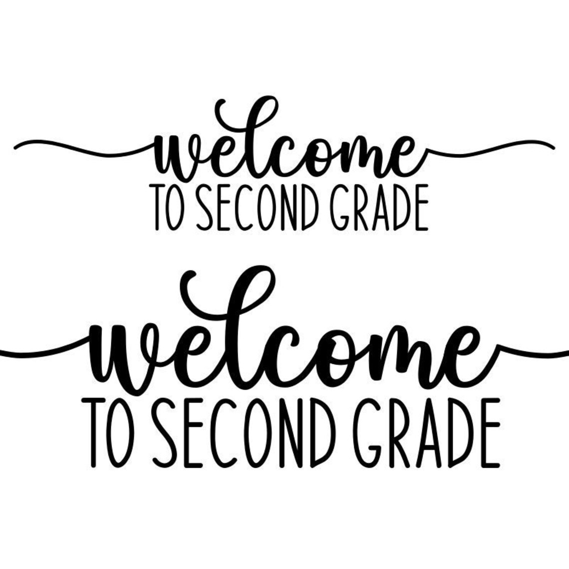 Welcome To Second Grade SVG Welcome To School Sign SVG Etsy