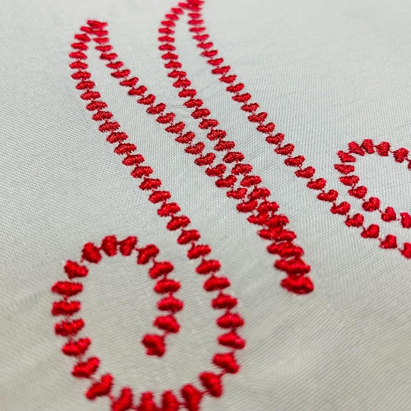 Hearts Monogram BX Embroidery Font: Satin Stitch, BX Font Scalable Font 3.0-8.0 in, PES + 7 formats (Instant Download)