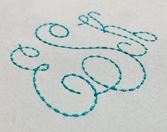 Light Seed Stitch Monogram Embroidery Font: Scalable BX Font 2.5-5.0 inch, PES + 7 formats (Instant Download)