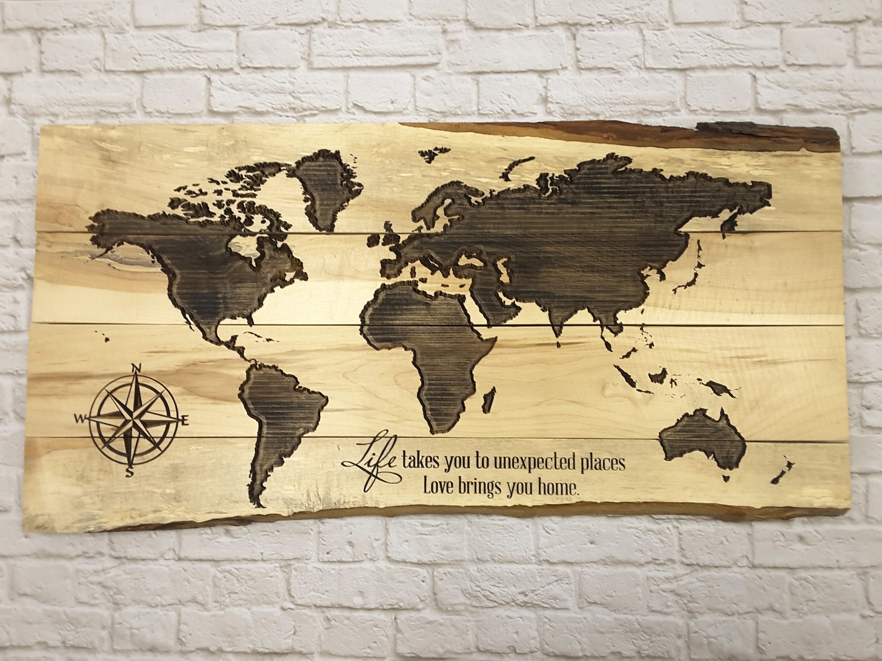 Monde carte punaise Monde carte murale