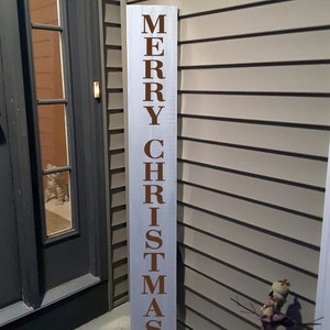 Wood welcome sign, front door welcome sign, rustic welcome sign, Merry Christmas Sign image 2