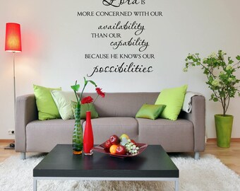 Christian Wall Decal, Religious Wall Decal for Bedroom, Decals, Vinyl Decal - The Lord Is More Concerned - Home Wall Decal Vinyl Lettering