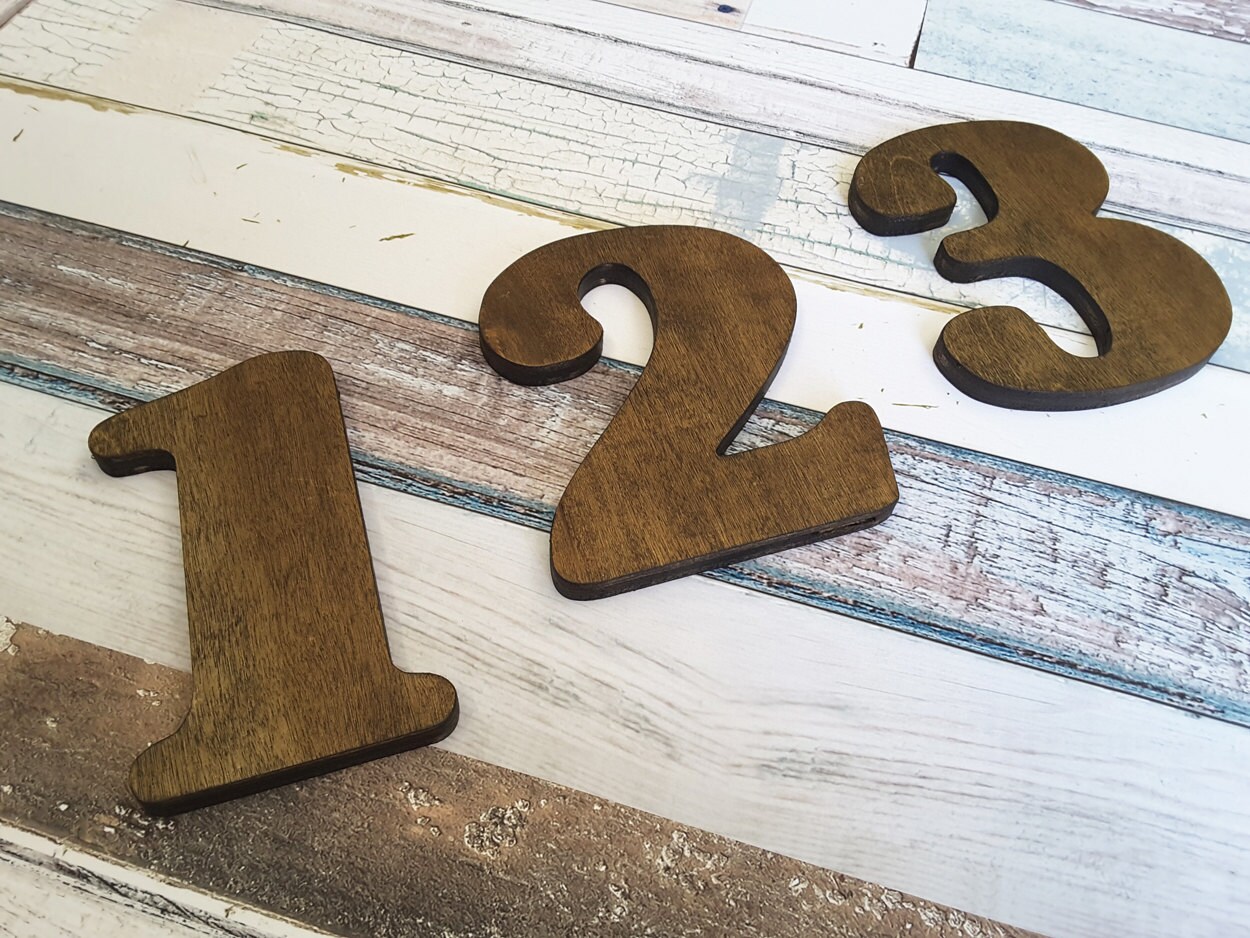Large Numbers Photo Props Photo Props For Kids Wood Cutout Etsy