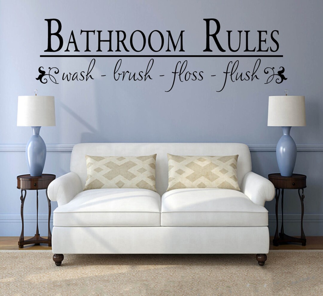 Vinyl Decal for Bathroom Wall Decal for Bathroom Decals for Etsy