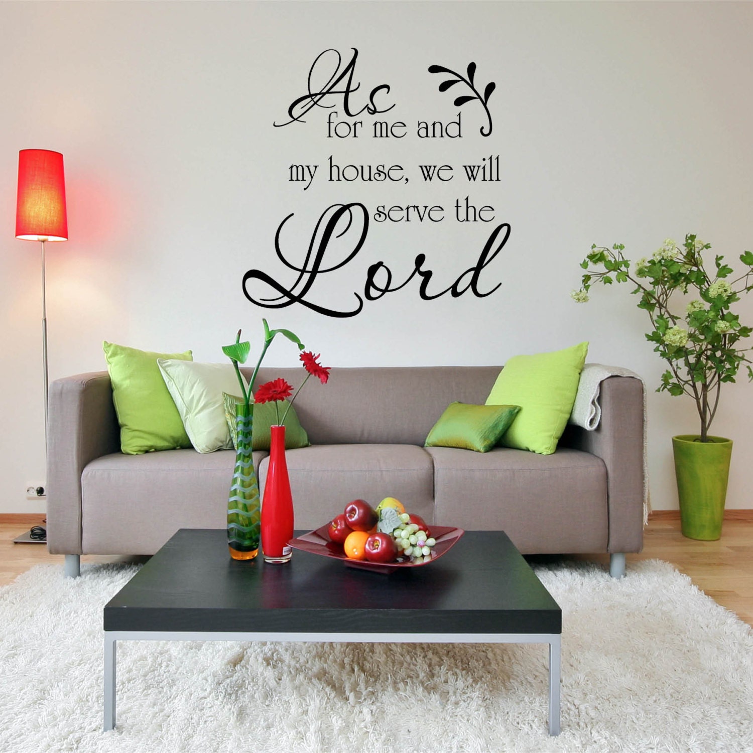 Christian Wall Decal Quote Living Room Wall Decal Religious - Etsy