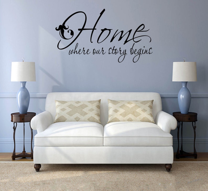 Home Quote Wall Decal Home Quote Vinyl Decal home is Etsy