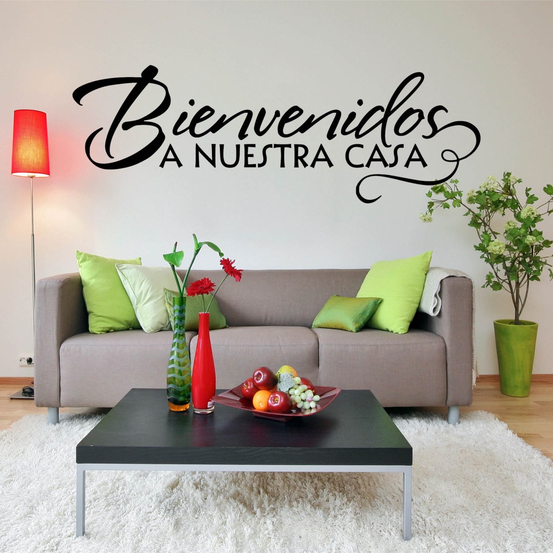 Spanish Wall Decal Bienvenidos A Nuestra Casa Home Wall Etsy