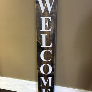 Wood welcome sign, front door welcome sign, rustic welcome sign, Merry Christmas Sign image 1