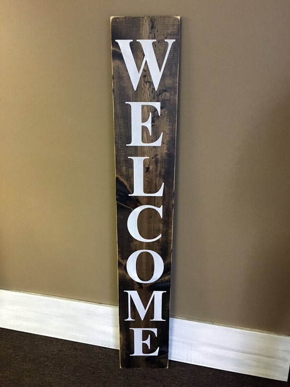 Wood Welcome Sign Front Door Welcome Sign Rustic Welcome Etsy