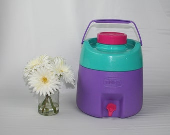 Vintage Purple/Pink Thermos Beverage Jug Cooler