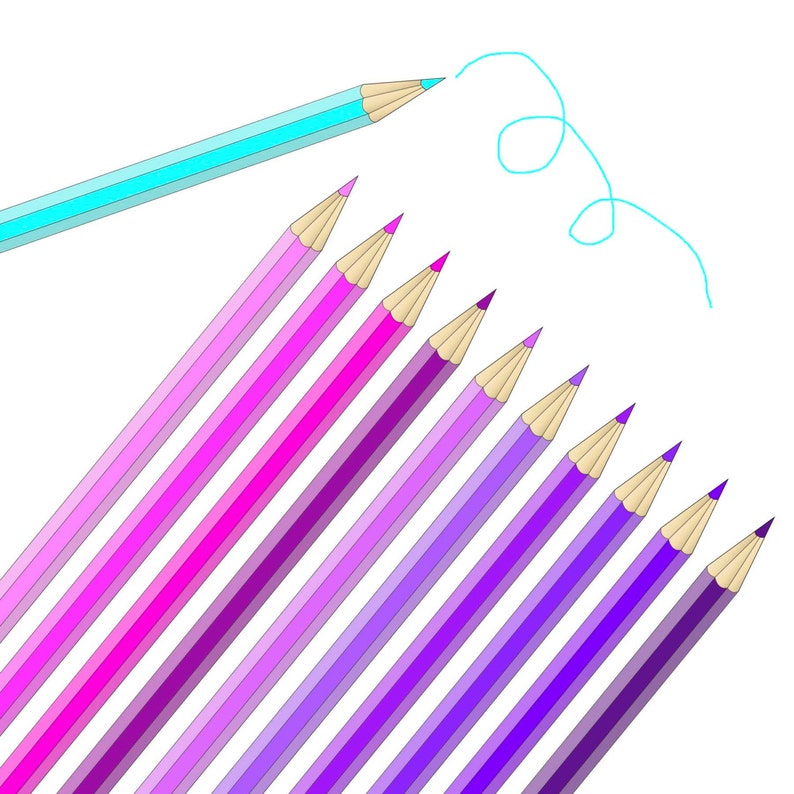 Colored Pencils glitter colored pencils rainbow pencils Etsy