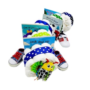 Book Worm Diaper Cake - Book Diaper Cake - Book Baby Shower - Story Time - Unique Diaper Cakes - Caterpillar - Baby Shower Centerpiece