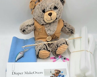 DIY Fishing Boat Diaper Cake KIT - Includes Paper Manuel