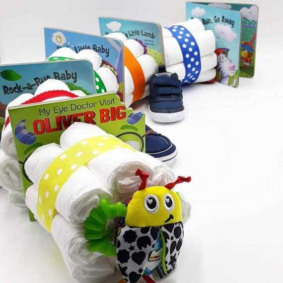 caterpillar diaper cake