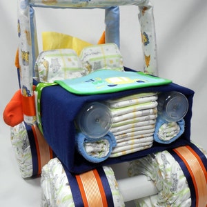 Diaper Jeep Unique Baby Gift Diaper Cake Baby Shower Centerpiece Baby Shower Gift One Of a Kind Gift for Baby image 6