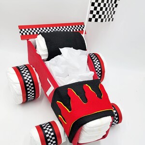 Race Car Diaper Cake Diaper Cake Car Diaper Cake Baby Shower Centerpiece Baby Gift Baby Shower Gift image 10