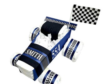 Race Car Diaper Cake - Diaper Cake - Car Diaper Cake - Baby Shower Centerpiece - Baby Gift - Baby Shower Gift