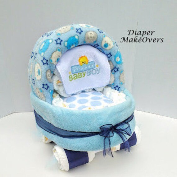 how to make a diaper carriage centerpiece