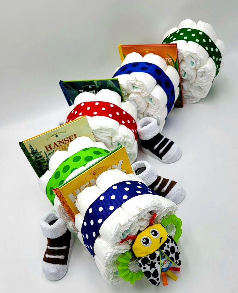 Book Worm Diaper Cake Book Diaper Cake Book Baby Shower Story Time Unique Diaper Cakes Caterpillar Baby Shower Centerpiece with Socks